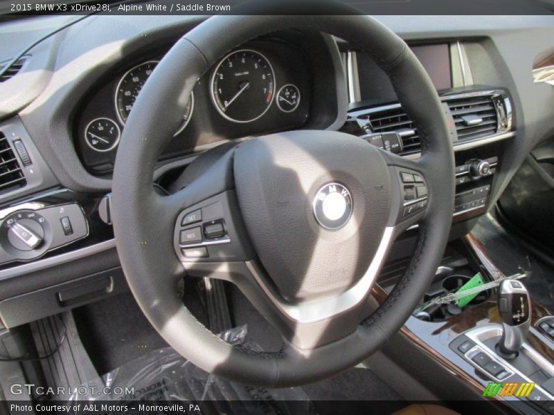 Alpine White / Saddle Brown 2015 BMW X3 xDrive28i