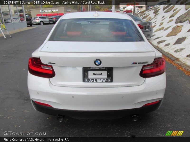 Alpine White / Coral Red/Black 2015 BMW 2 Series M235i xDrive Coupe