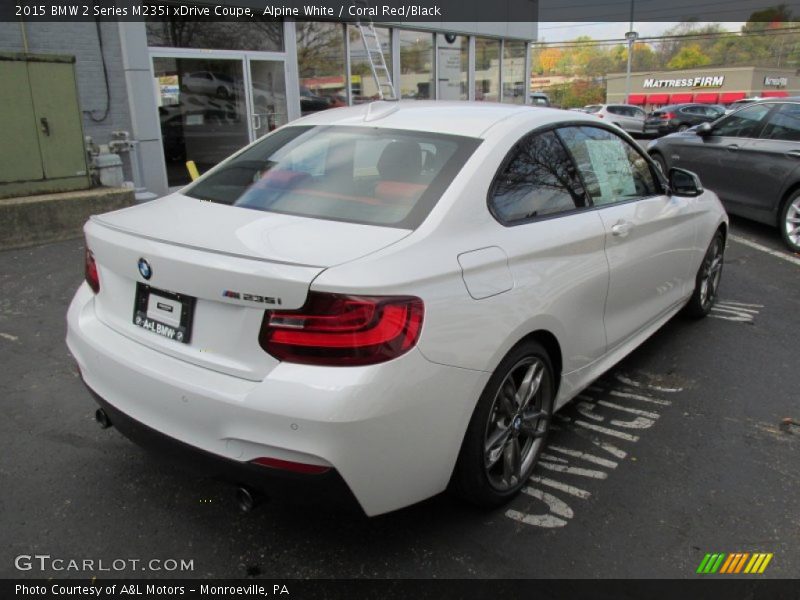 Alpine White / Coral Red/Black 2015 BMW 2 Series M235i xDrive Coupe
