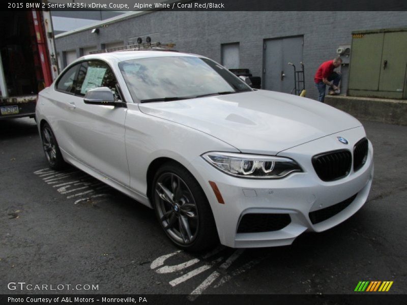 Alpine White / Coral Red/Black 2015 BMW 2 Series M235i xDrive Coupe