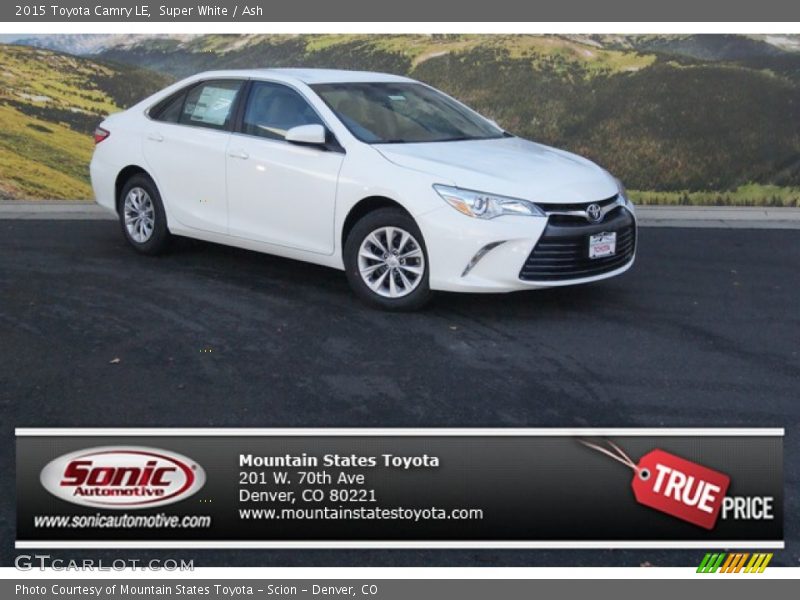 Super White / Ash 2015 Toyota Camry LE