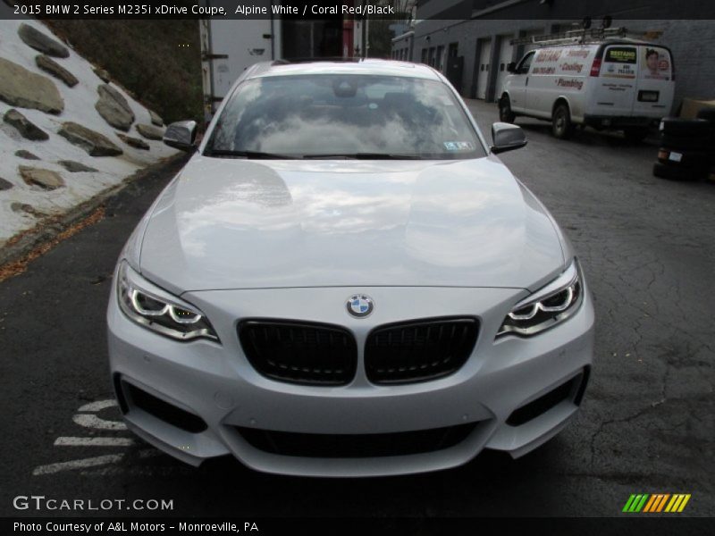 Alpine White / Coral Red/Black 2015 BMW 2 Series M235i xDrive Coupe