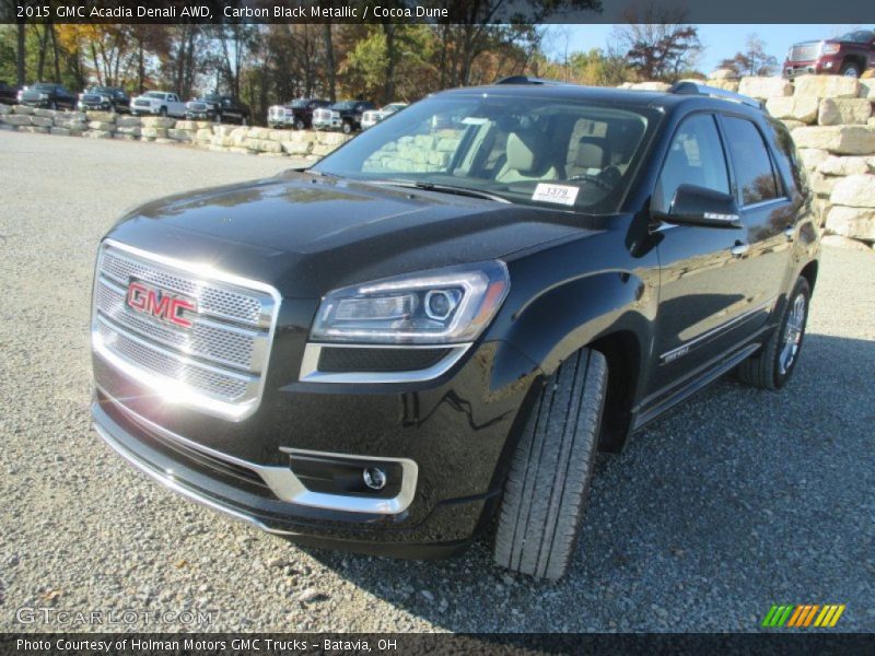 Carbon Black Metallic / Cocoa Dune 2015 GMC Acadia Denali AWD