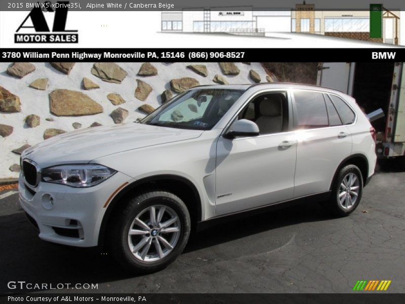 Alpine White / Canberra Beige 2015 BMW X5 xDrive35i