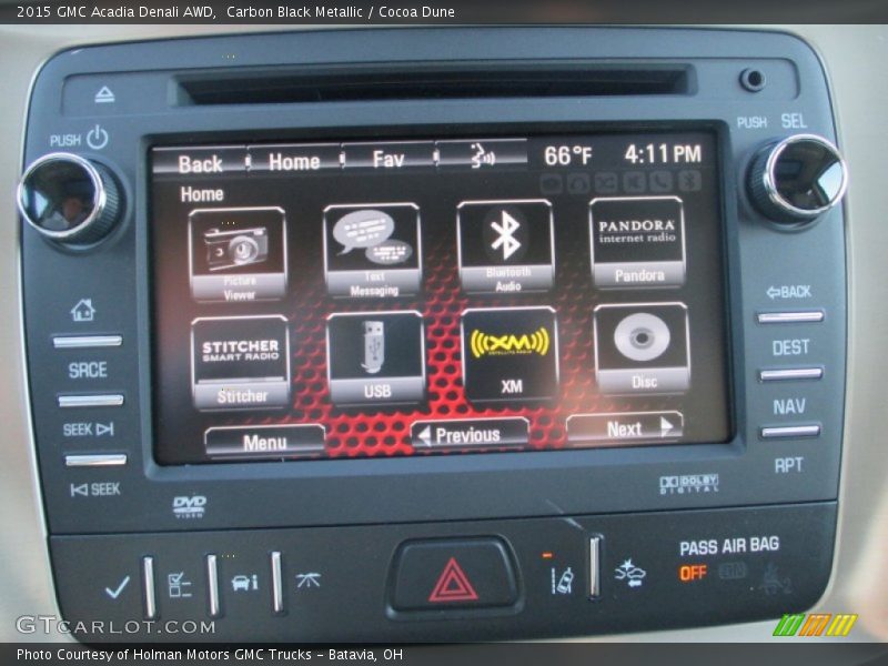 Carbon Black Metallic / Cocoa Dune 2015 GMC Acadia Denali AWD