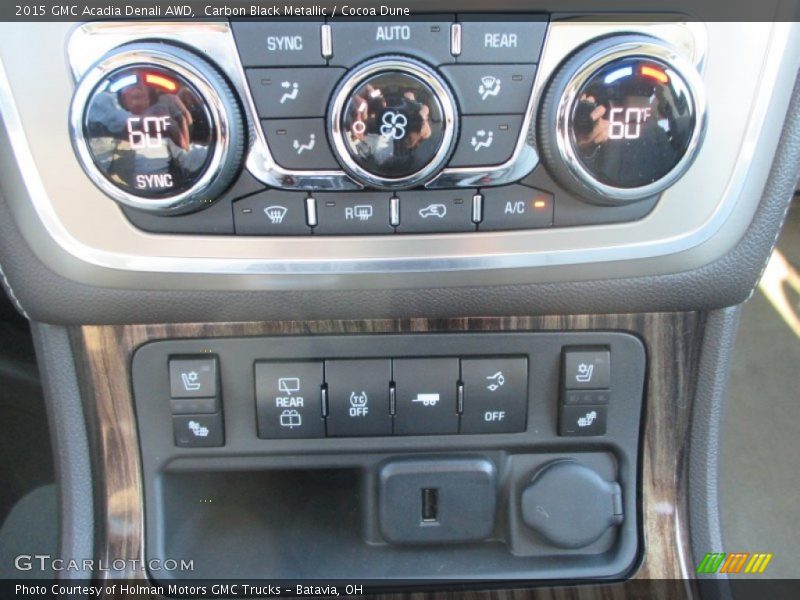 Carbon Black Metallic / Cocoa Dune 2015 GMC Acadia Denali AWD