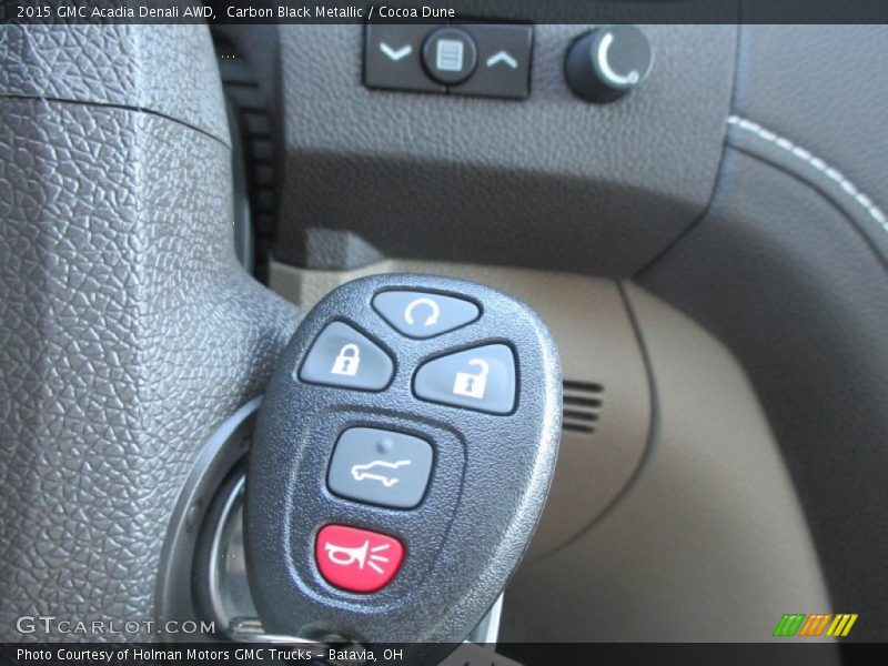 Carbon Black Metallic / Cocoa Dune 2015 GMC Acadia Denali AWD