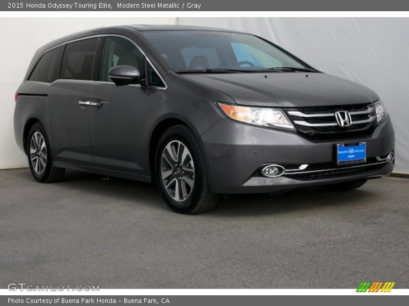 Modern Steel Metallic / Gray 2015 Honda Odyssey Touring Elite