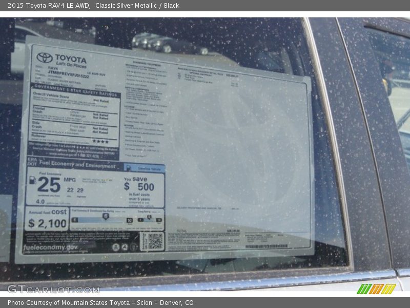 Classic Silver Metallic / Black 2015 Toyota RAV4 LE AWD