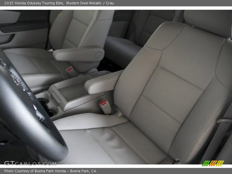 Modern Steel Metallic / Gray 2015 Honda Odyssey Touring Elite
