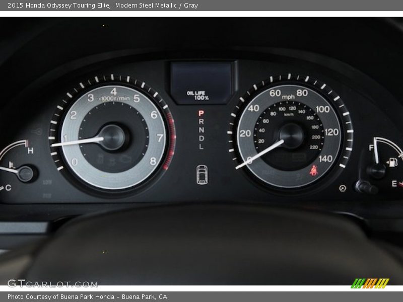 Modern Steel Metallic / Gray 2015 Honda Odyssey Touring Elite