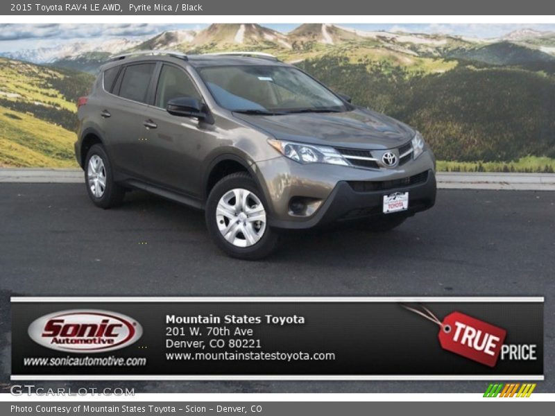 Pyrite Mica / Black 2015 Toyota RAV4 LE AWD