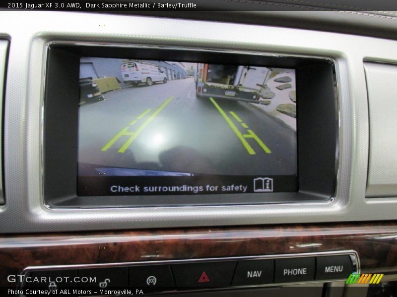 Dark Sapphire Metallic / Barley/Truffle 2015 Jaguar XF 3.0 AWD