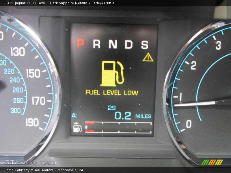 Dark Sapphire Metallic / Barley/Truffle 2015 Jaguar XF 3.0 AWD