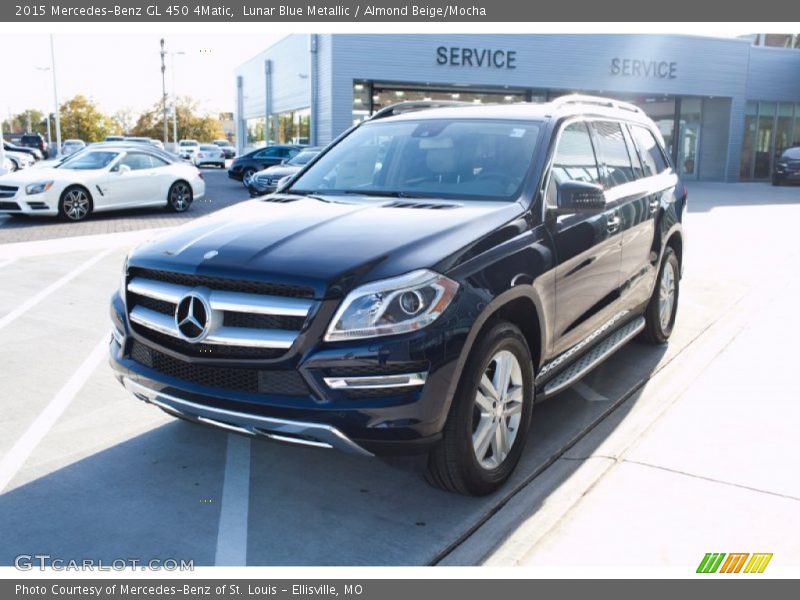 Lunar Blue Metallic / Almond Beige/Mocha 2015 Mercedes-Benz GL 450 4Matic