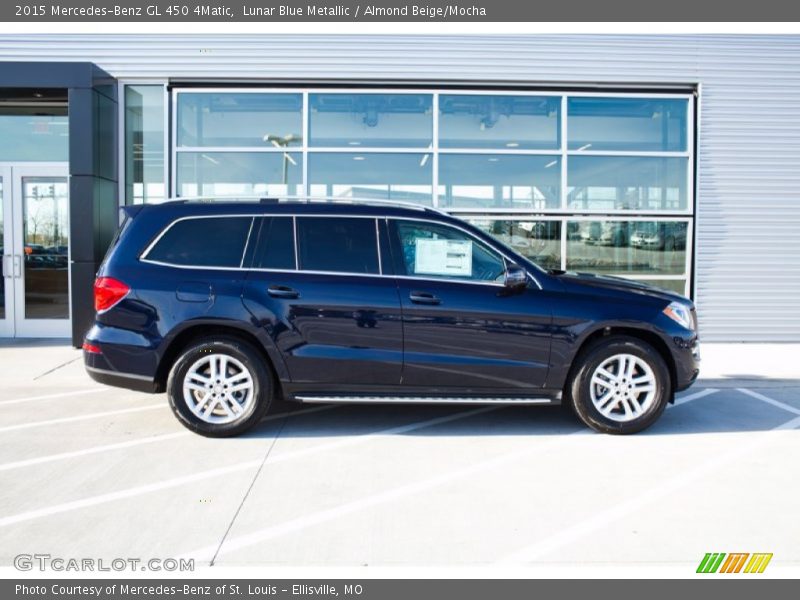 Lunar Blue Metallic / Almond Beige/Mocha 2015 Mercedes-Benz GL 450 4Matic