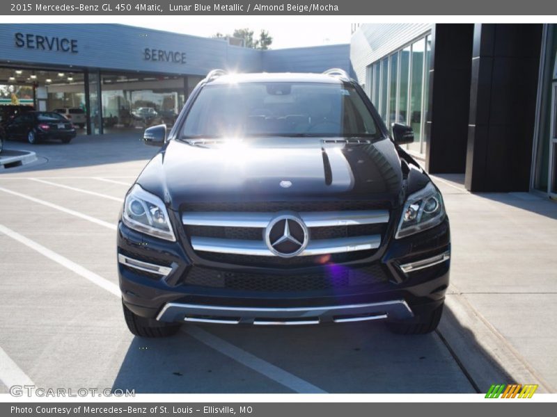 Lunar Blue Metallic / Almond Beige/Mocha 2015 Mercedes-Benz GL 450 4Matic