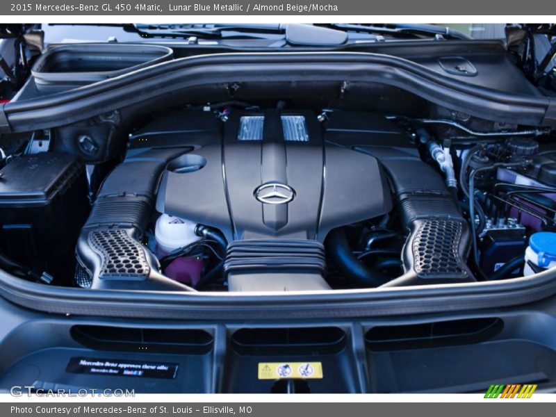 Lunar Blue Metallic / Almond Beige/Mocha 2015 Mercedes-Benz GL 450 4Matic