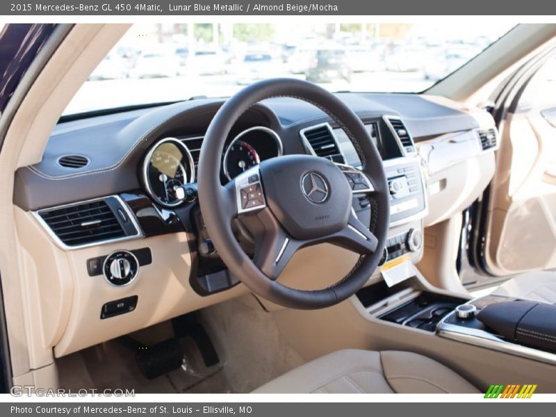 Lunar Blue Metallic / Almond Beige/Mocha 2015 Mercedes-Benz GL 450 4Matic
