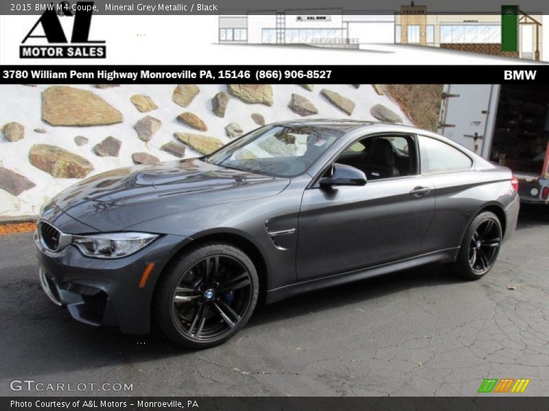 Mineral Grey Metallic / Black 2015 BMW M4 Coupe