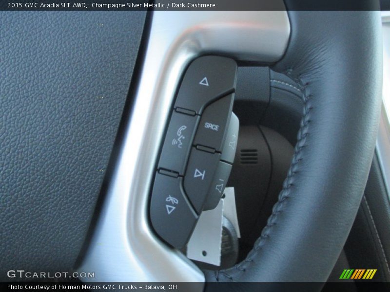 Champagne Silver Metallic / Dark Cashmere 2015 GMC Acadia SLT AWD