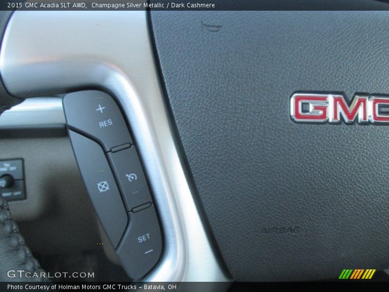 Champagne Silver Metallic / Dark Cashmere 2015 GMC Acadia SLT AWD