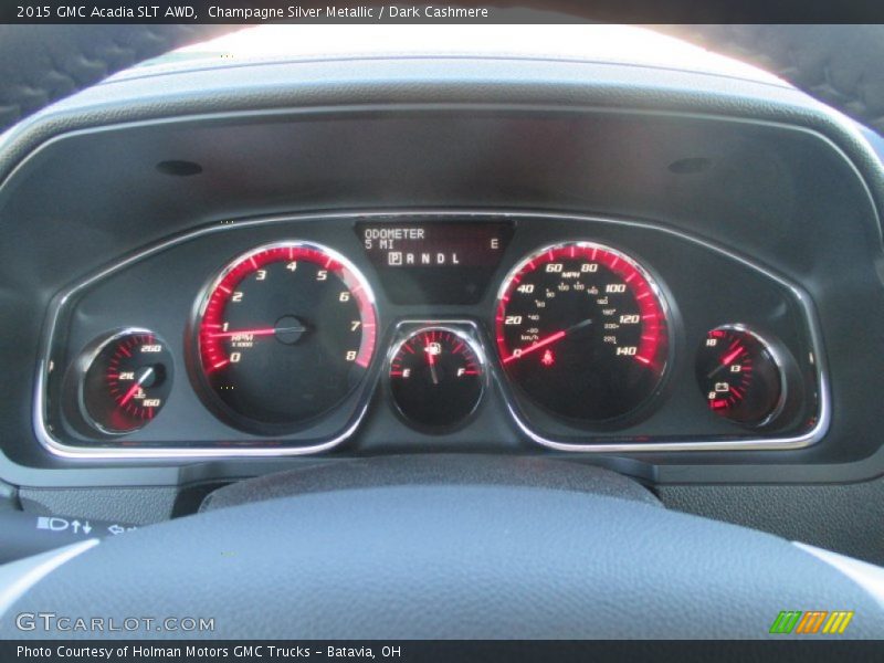 Champagne Silver Metallic / Dark Cashmere 2015 GMC Acadia SLT AWD