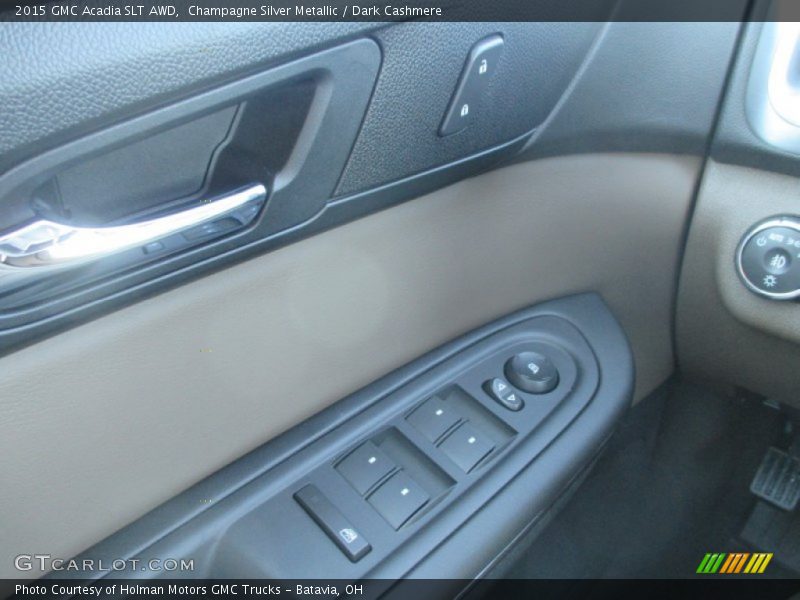 Champagne Silver Metallic / Dark Cashmere 2015 GMC Acadia SLT AWD