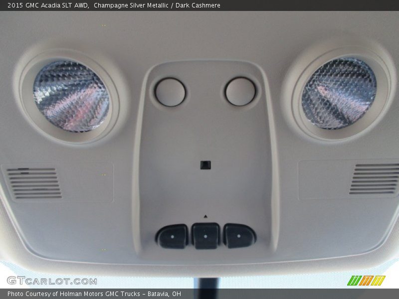 Champagne Silver Metallic / Dark Cashmere 2015 GMC Acadia SLT AWD