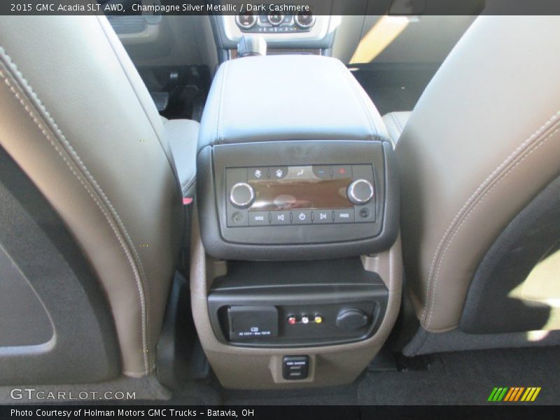 Champagne Silver Metallic / Dark Cashmere 2015 GMC Acadia SLT AWD