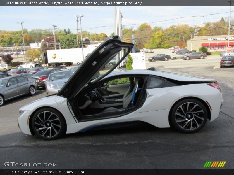  2014 i8 Mega World Crystal White Pearl Metallic