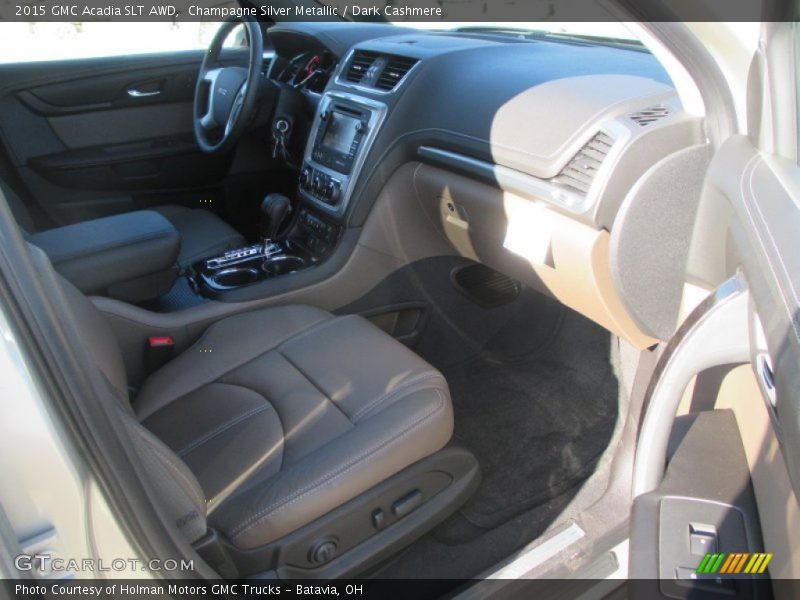 Champagne Silver Metallic / Dark Cashmere 2015 GMC Acadia SLT AWD