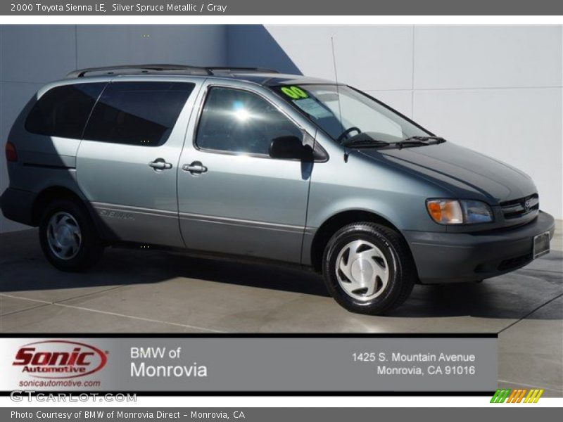 Silver Spruce Metallic / Gray 2000 Toyota Sienna LE