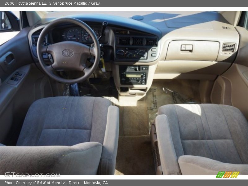 Silver Spruce Metallic / Gray 2000 Toyota Sienna LE