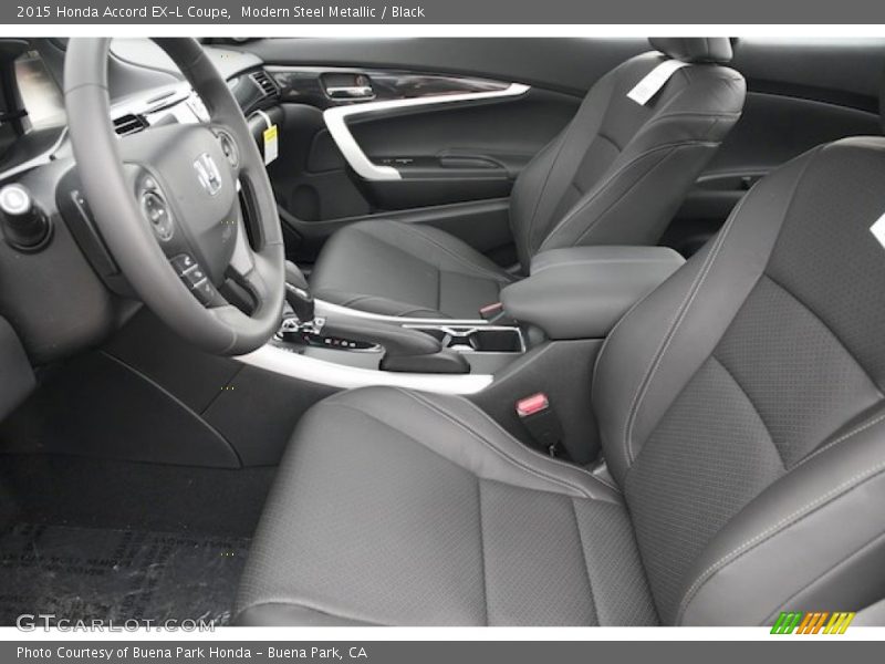 Modern Steel Metallic / Black 2015 Honda Accord EX-L Coupe