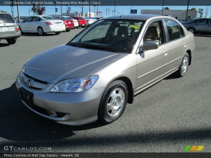 Shoreline Mist Metallic / Ivory 2005 Honda Civic Hybrid Sedan