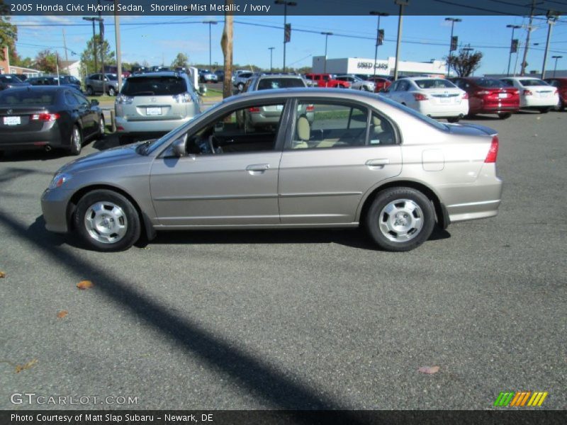 Shoreline Mist Metallic / Ivory 2005 Honda Civic Hybrid Sedan