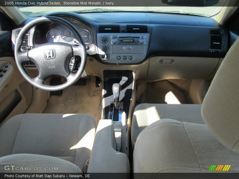 Shoreline Mist Metallic / Ivory 2005 Honda Civic Hybrid Sedan