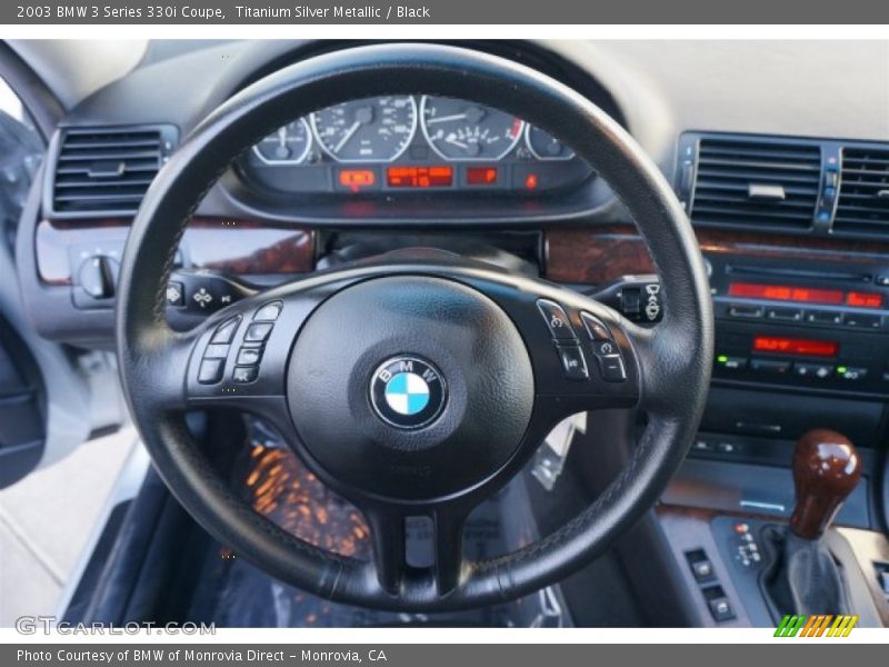 Titanium Silver Metallic / Black 2003 BMW 3 Series 330i Coupe