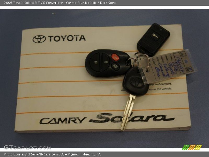 Cosmic Blue Metallic / Dark Stone 2006 Toyota Solara SLE V6 Convertible