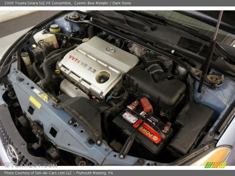 Cosmic Blue Metallic / Dark Stone 2006 Toyota Solara SLE V6 Convertible