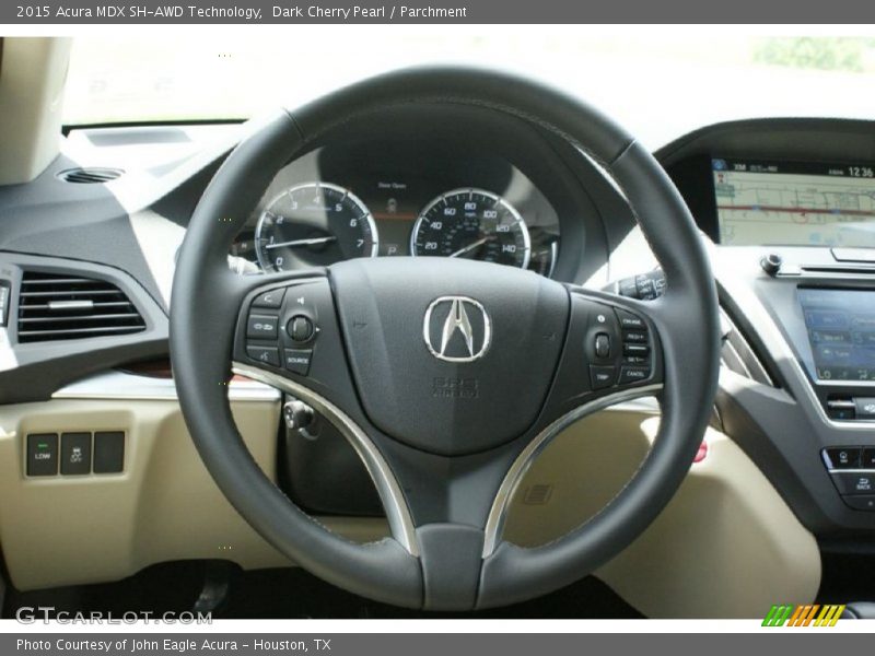 Dark Cherry Pearl / Parchment 2015 Acura MDX SH-AWD Technology