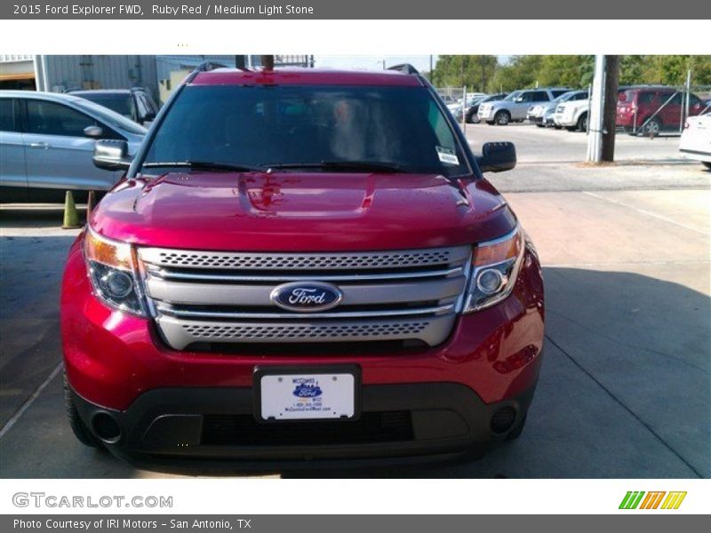 Ruby Red / Medium Light Stone 2015 Ford Explorer FWD