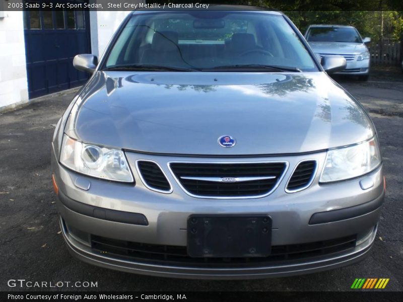 Steel Grey Metallic / Charcoal Grey 2003 Saab 9-3 Arc Sport Sedan