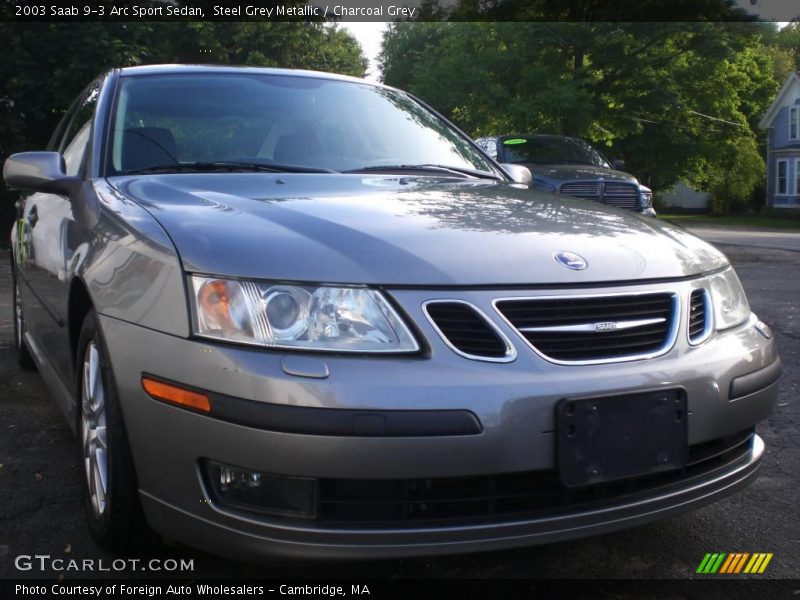 Steel Grey Metallic / Charcoal Grey 2003 Saab 9-3 Arc Sport Sedan