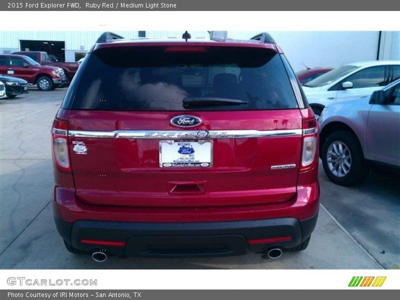 Ruby Red / Medium Light Stone 2015 Ford Explorer FWD