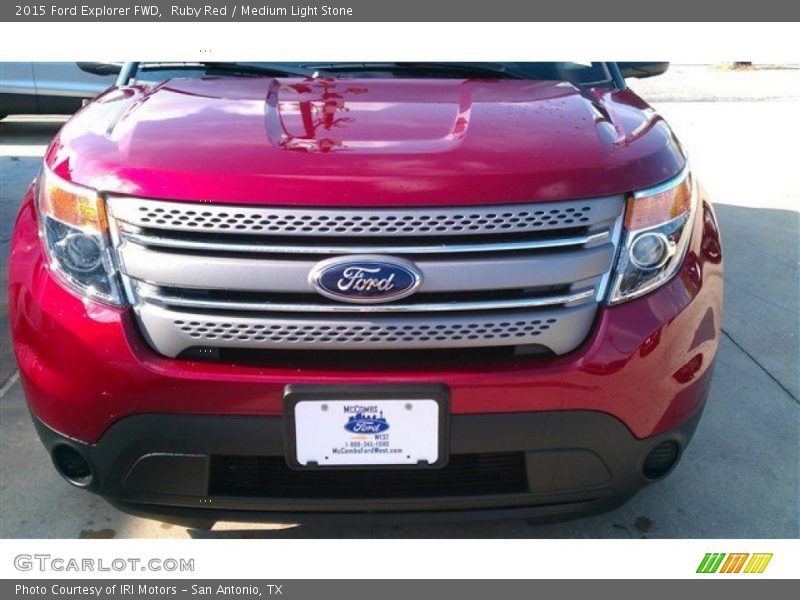 Ruby Red / Medium Light Stone 2015 Ford Explorer FWD