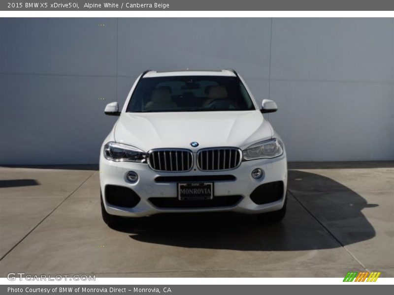 Alpine White / Canberra Beige 2015 BMW X5 xDrive50i
