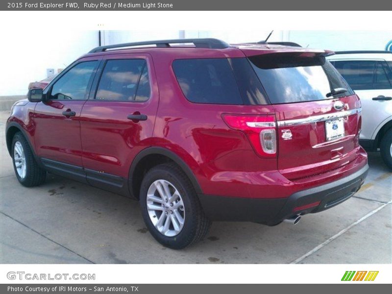 Ruby Red / Medium Light Stone 2015 Ford Explorer FWD