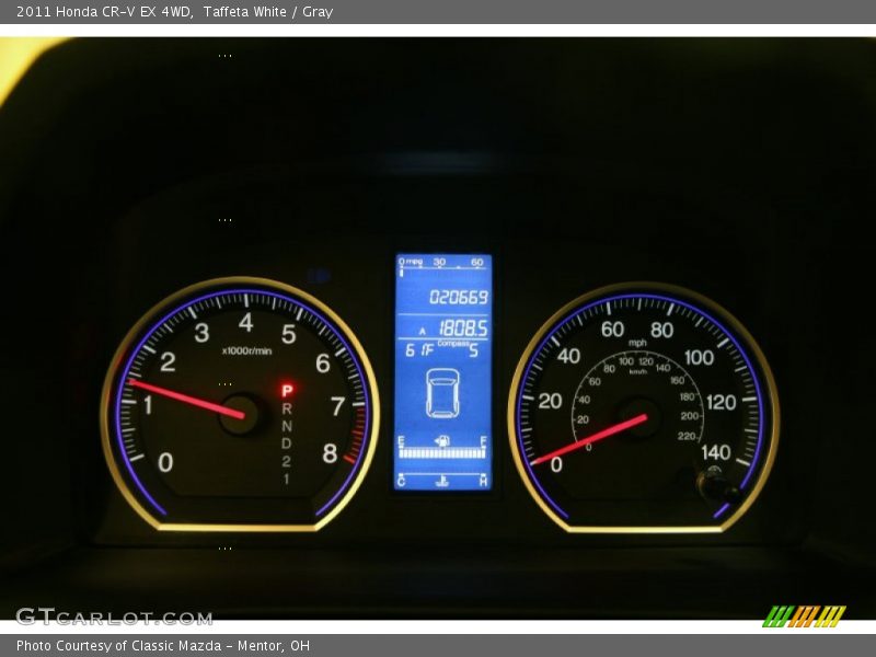 Taffeta White / Gray 2011 Honda CR-V EX 4WD